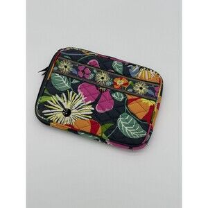 Vera Bradley Floral Quilted Pouch Vibrant Cottagecore Bohemian Zip Jazzy Blooms